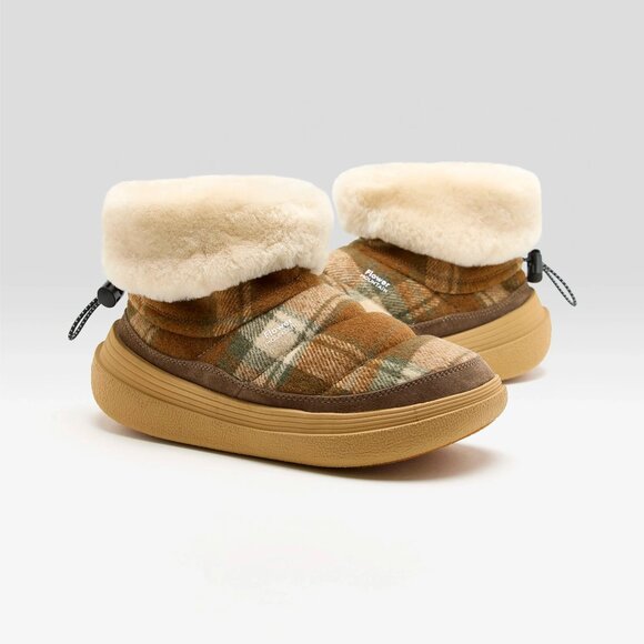 NEW FLOWER MOUNTAIN Wool Shearling Fami Mid Winter Boots unisex 1125 13t7 - Picture 1 of 11